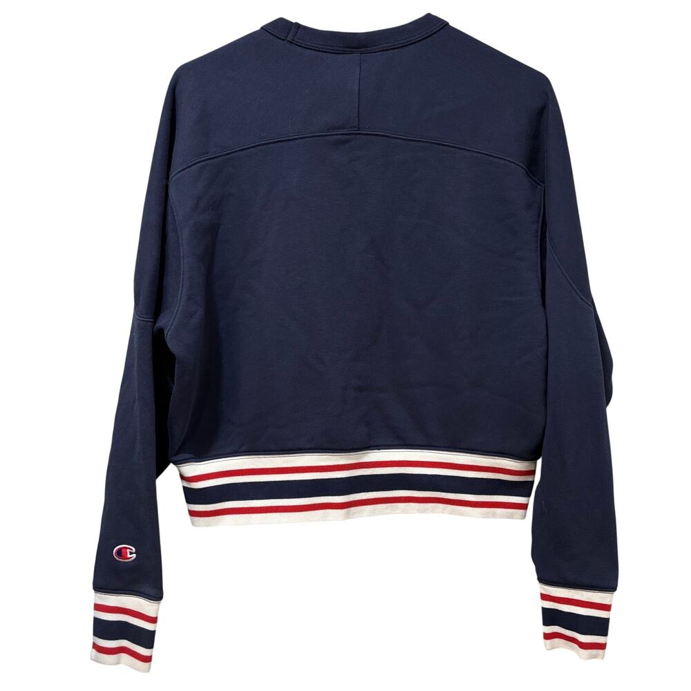 NWOT Champion Women's Cropped French Terry Sweatshirt Navy Small - Picture 5 of 8